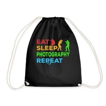 Photographe Eat Sleep Photography - Photo de l’appareil photo - Sac de sport léger - noir - Devant