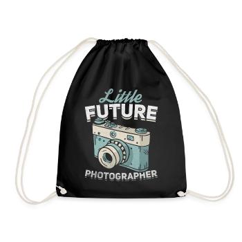 Photography lovers photograph small - Drawstring Bag - black - Front