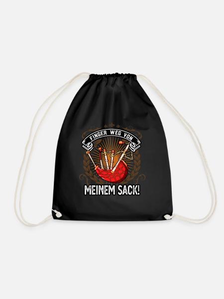 Finger Weg Von Meinem Dudelsack Lustiges Männer - Turnbeutel - Schwarz