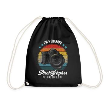 Photo Grand-père Photographie Grand-père Photographe - Sac de sport léger - noir - Devant