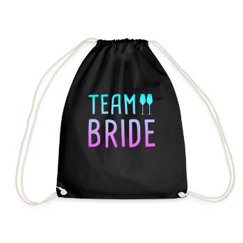 team bride - Turnbeutel - Schwarz - Vorne