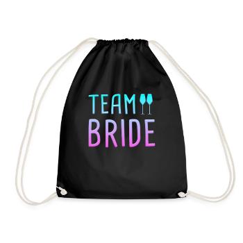team bride - Turnbeutel - Schwarz - Vorne