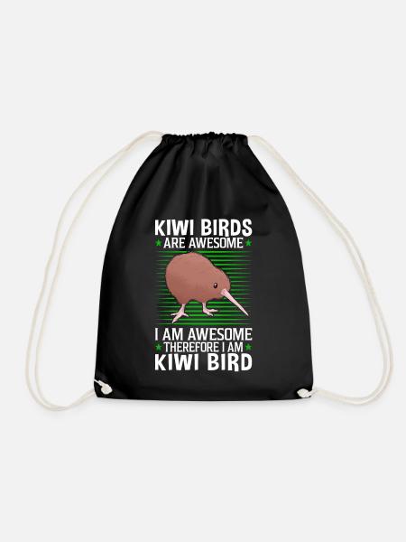 Kiwi Vogel ist fantastisch Neuseeland Vogel - Turnbeutel - Schwarz