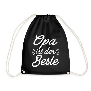 Opa Ist Der Beste - Turnbeutel - Schwarz - Vorne