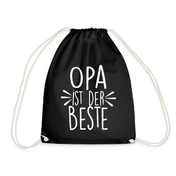 Opa Ist Der Beste - Turnbeutel - Schwarz - Vorne