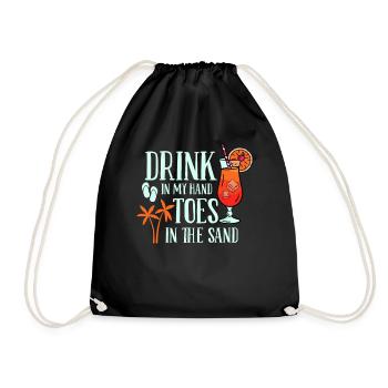 Boire dans mes orteils dans le sable Beach Holiday - Sac de sport léger - noir - Devant