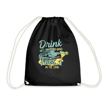 Boire dans mes orteils dans le sable Beach Holiday - Sac de sport léger - noir - Devant