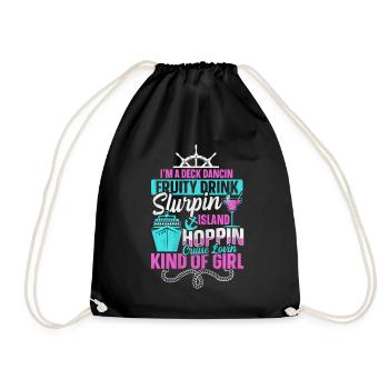 Cruise Lovin Kind Of Girl Fun Cruise - Drawstring Bag - black - Front