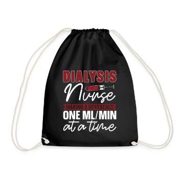 Dialysis Dialysis Technician Nephrology Gift - Drawstring Bag - black - Front