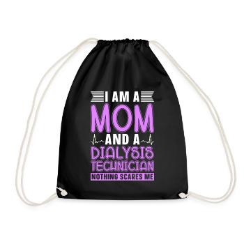 Dialysis Technician Dialysis Nephrology Gift - Drawstring Bag - black - Front