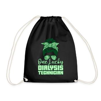 Dialysis Technician Nephrology Dialysis Gift - Drawstring Bag - black - Front
