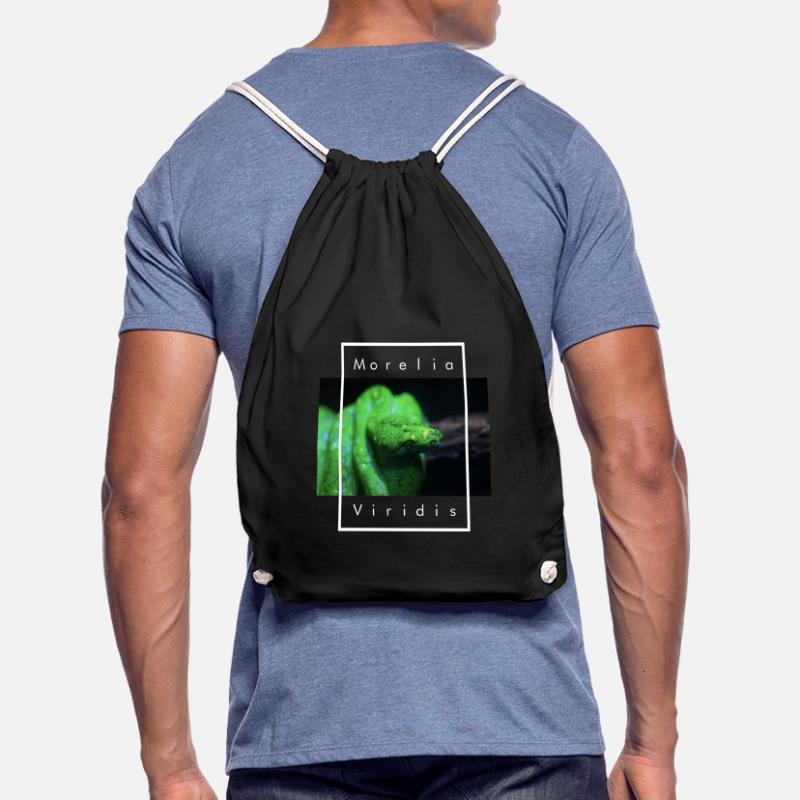 Morelia Viridis Snake Keeper Green Tree Python Drawstring Bag