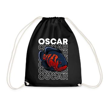Oscar Fish 80's Style Monster Fischhüter - Turnbeutel - Schwarz - Vorne