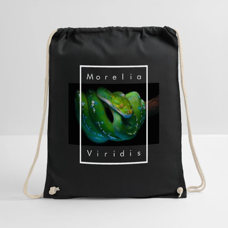 Morelia Viridis Green Tree Python Snake Keeper Drawstring Bag