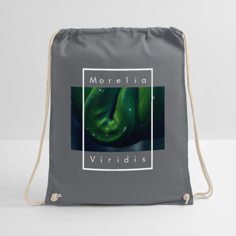 Green Tree Python Morelia Viridis Snake Drawstring Bag