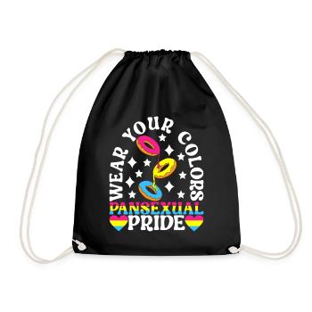 LGBTQ Pansexual - Drawstring Bag - black - Front