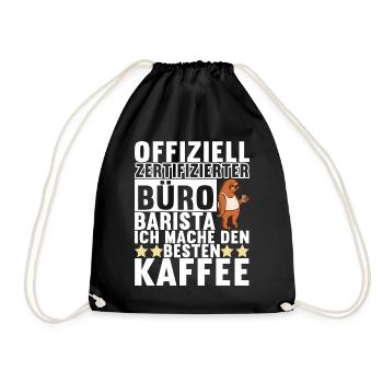 Abschiedsgeschenk Jobwechsel Kollegen - Turnbeutel - Schwarz - Vorne