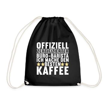 Abschiedsgeschenk Jobwechsel Kollegen - Turnbeutel - Schwarz - Vorne