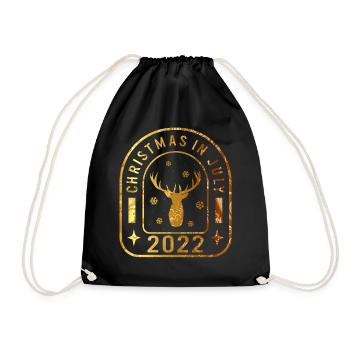 Chemise de Noël en juillet 2022, Merry Reindeer Snow - Sac de sport léger - noir - Devant