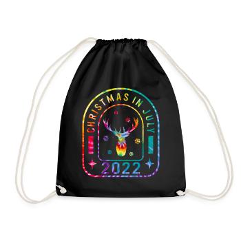 Chemise de Noël en juillet 2022, Merry Reindeer Snow - Sac de sport léger - noir - Devant