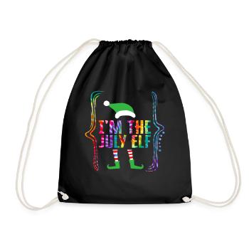Chemise de Noël en juillet, je suis l’elfe de juillet mignon - Sac de sport léger - noir - Devant