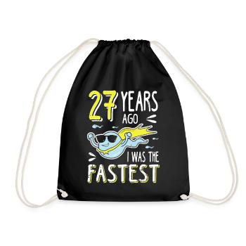 Il y a 27 ans, j’étais le 27e anniversaire le plus rapide - Sac de sport léger - noir - Devant