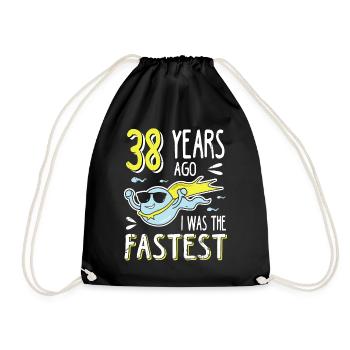 Il y a 38 ans, j’étais le 38e anniversaire le plus rapide - Sac de sport léger - noir - Devant