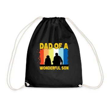 Père d’un merveilleux fils Papa Papi Dictons - Sac de sport léger - noir - Devant