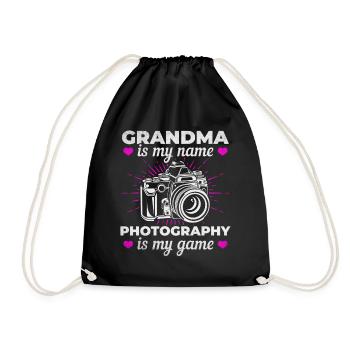Grandma is my name Photography is my - Drawstring Bag - black - Front