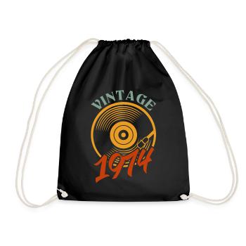 48 Geburtstag Jahrgang 1974 - Turnbeutel - Schwarz - Vorne