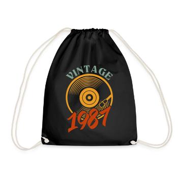 35 ans né en 1987 - Sac de sport léger - noir - Devant
