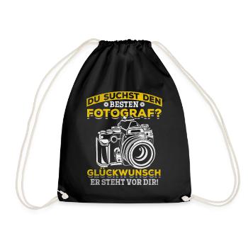 Fotografen Kamera Fotografie - Du suchst den - Turnbeutel - Schwarz - Vorne