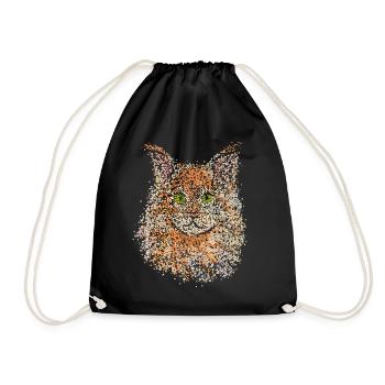 Forest Cat Maine Coon Cats Cat Owner - Drawstring Bag - black - Front