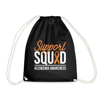 Support Squad - Leukemia Awareness - Drawstring Bag - black - Front