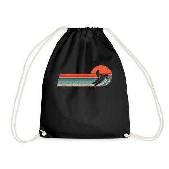 Conducteur de motoneige Motoneige Vintage - Sac de sport léger - noir - Devant