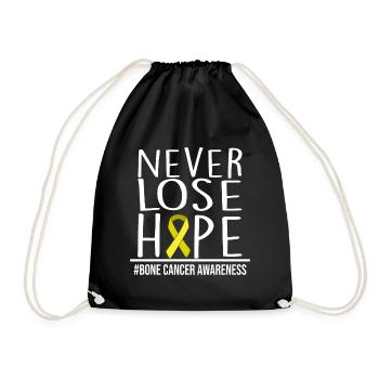 Never Lose Hope - Bone Cancer Awareness - Drawstring Bag - black - Front
