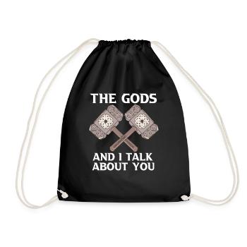 Ceci Les dieux et moi parlons de vous Viking Norse - Sac de sport léger - noir - Devant
