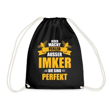 Imker Bienen - Turnbeutel - Schwarz - Vorne