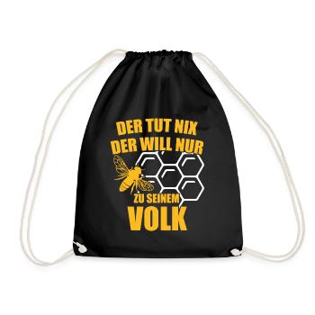 Imker Bienen - Turnbeutel - Schwarz - Vorne