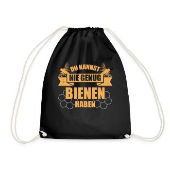 Imker Bienen - Turnbeutel - Schwarz - Vorne