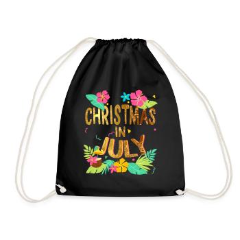 Noël en juillet Noël Hawaii Hawaiian Flower - Sac de sport léger - noir - Devant