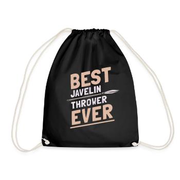 Meilleur lanceur de javelot de tous les temps Lancer de javelot - Sac de sport léger - noir - Devant