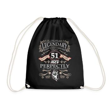 Vintage Légendaire - Vieilli parfaitement 51ème anniversaire - Sac de sport léger - noir - Devant
