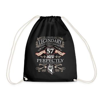 Vintage Légendaire - Vieilli parfaitement 57ème anniversaire - Sac de sport léger - noir - Devant