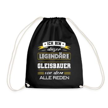 Ich Bin Dieser Legendäre Gleisbauer Geschenk - Turnbeutel - Schwarz - Vorne