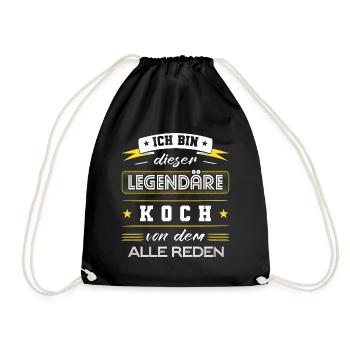 Ich Bin Dieser Legendäre Koch Geschenk - Turnbeutel - Schwarz - Vorne