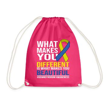 Différentes belles consciences du syndrome de Down - Sac de sport léger - fuchsia - Devant