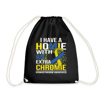 Down Syndrom Support - Down Syndrom Awareness - Turnbeutel - Schwarz - Vorne