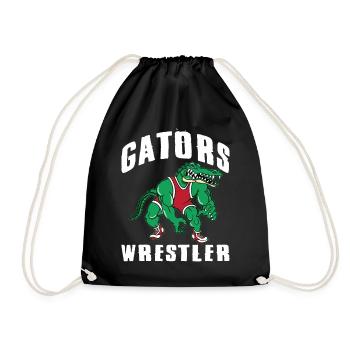 Crocodile Alligator Wrestling Reptile Cadeau - Sac de sport léger - noir - Devant