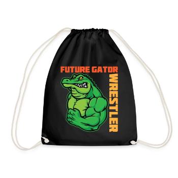Crocodile Alligator Wrestling Reptile Cadeau - Sac de sport léger - noir - Devant